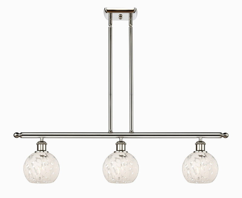Innovations 516-3I-PN-G1216-6WM LED Island Pendant, Polished Nickel