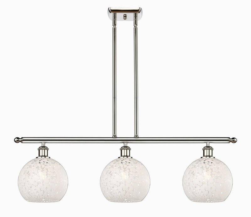 Innovations 516-3I-PN-G1216-8WM LED Island Pendant, Polished Nickel