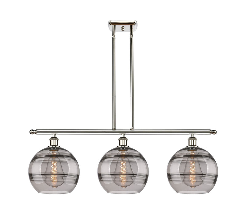 Innovations 516-3I-PN-G556-10SM Three Light Island Pendant, Polished Nickel