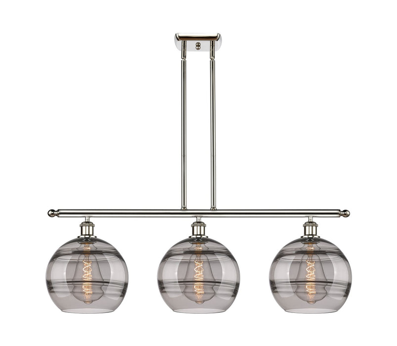 Innovations 516-3I-PN-G556-10SM Three Light Island Pendant, Polished Nickel