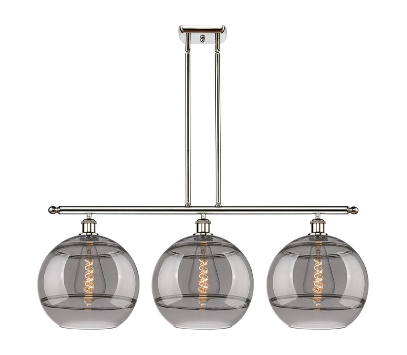 Innovations 516-3I-PN-G556-12SM Three Light Island Pendant, Polished Nickel