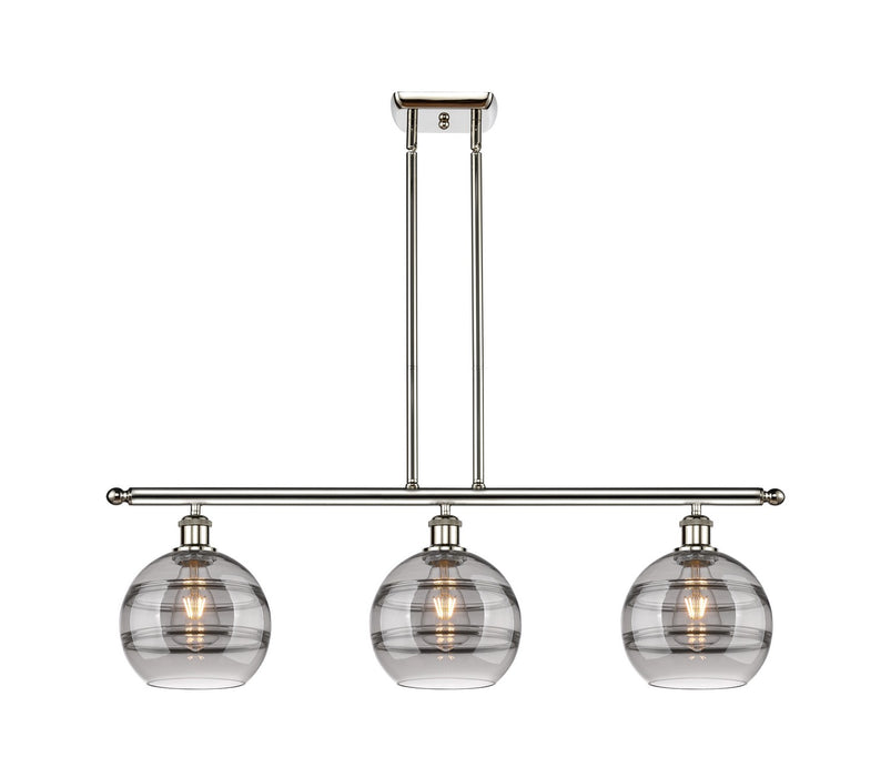 Innovations 516-3I-PN-G556-8SM Three Light Island Pendant, Polished Nickel