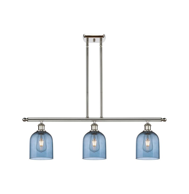 Innovations 516-3I-PN-G558-6BL Three Light Island Pendant, Polished Nickel