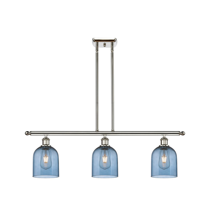 Innovations 516-3I-PN-G558-6BL Three Light Island Pendant, Polished Nickel