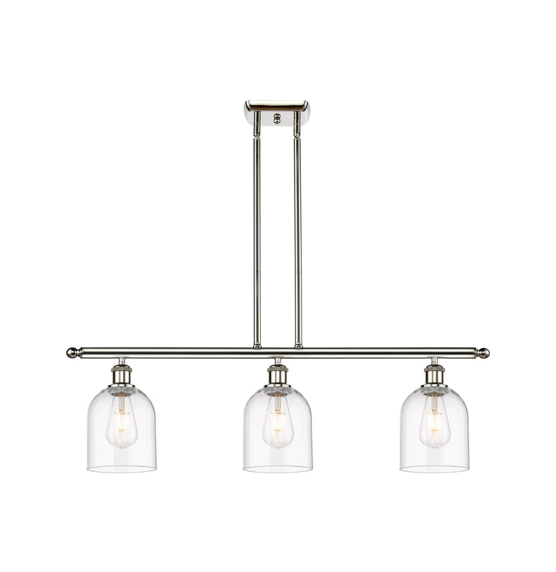 Innovations 516-3I-PN-G558-6CL Three Light Island Pendant, Polished Nickel