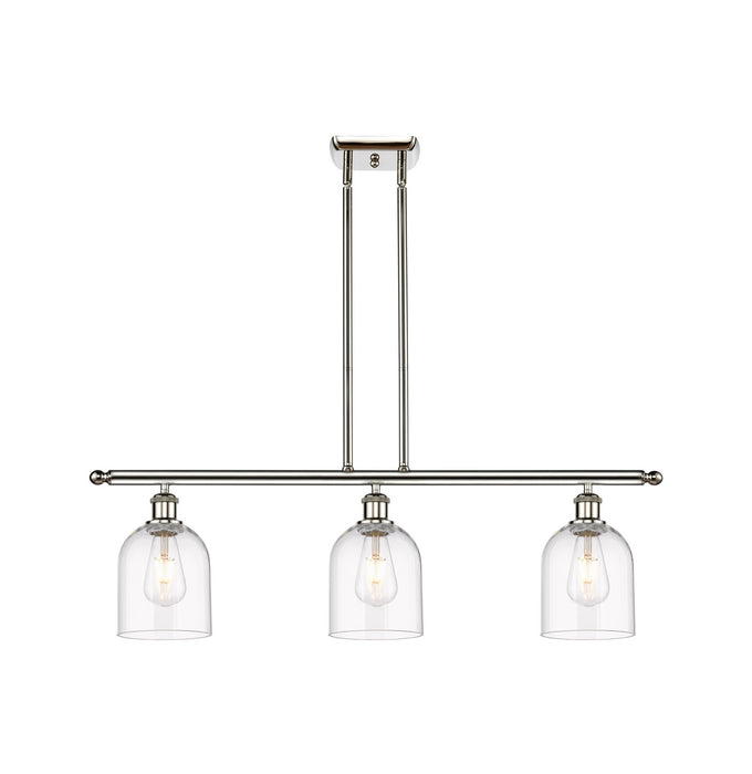Innovations 516-3I-PN-G558-6CL Three Light Island Pendant, Polished Nickel