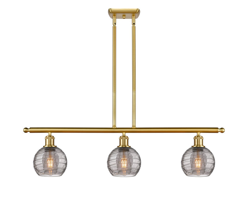 Innovations 516-3I-SG-G1213-6SM Three Light Island Pendant, Satin Gold