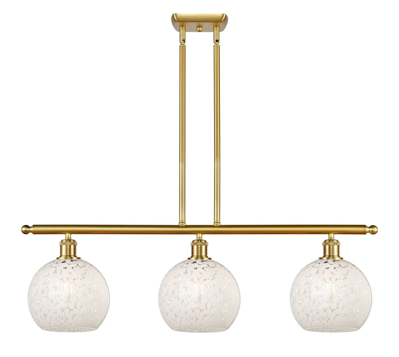 Innovations 516-3I-SG-G1216-8WM LED Island Pendant, Satin Gold