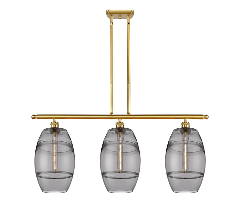 Innovations 516-3I-SG-G557-8SM Three Light Island Pendant, Satin Gold