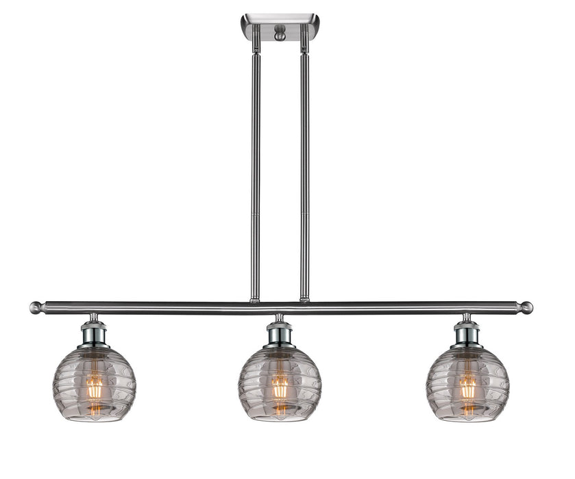Innovations 516-3I-SN-G1213-6SM Three Light Island Pendant, Brushed Satin Nickel