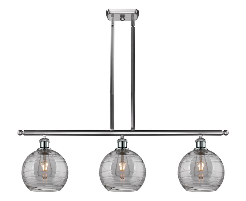 Innovations 516-3I-SN-G1213-8SM Three Light Island Pendant, Brushed Satin Nickel
