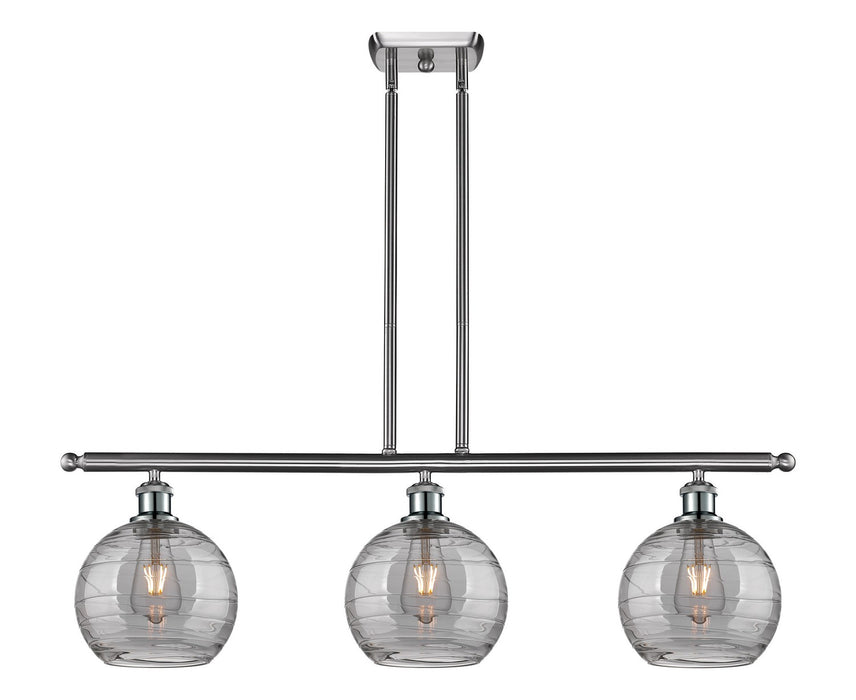 Innovations 516-3I-SN-G1213-8SM Three Light Island Pendant, Brushed Satin Nickel