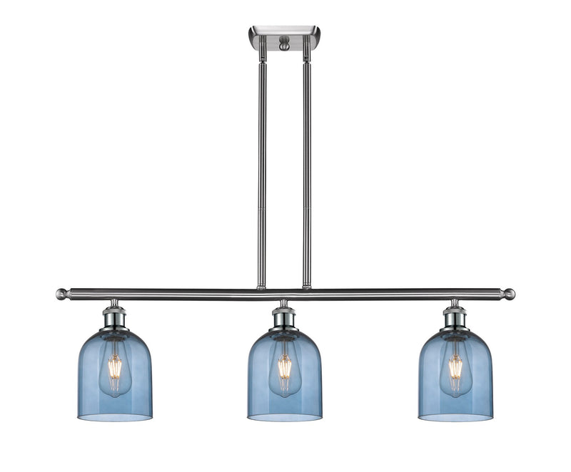 Innovations 516-3I-SN-G558-6BL Three Light Island Pendant, Brushed Satin Nickel
