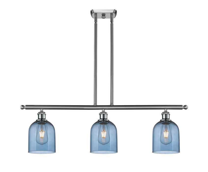 Innovations 516-3I-SN-G558-6BL Three Light Island Pendant, Brushed Satin Nickel