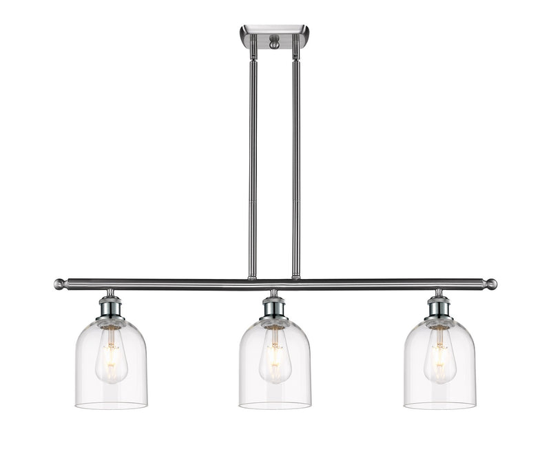 Innovations 516-3I-SN-G558-6CL Three Light Island Pendant, Brushed Satin Nickel