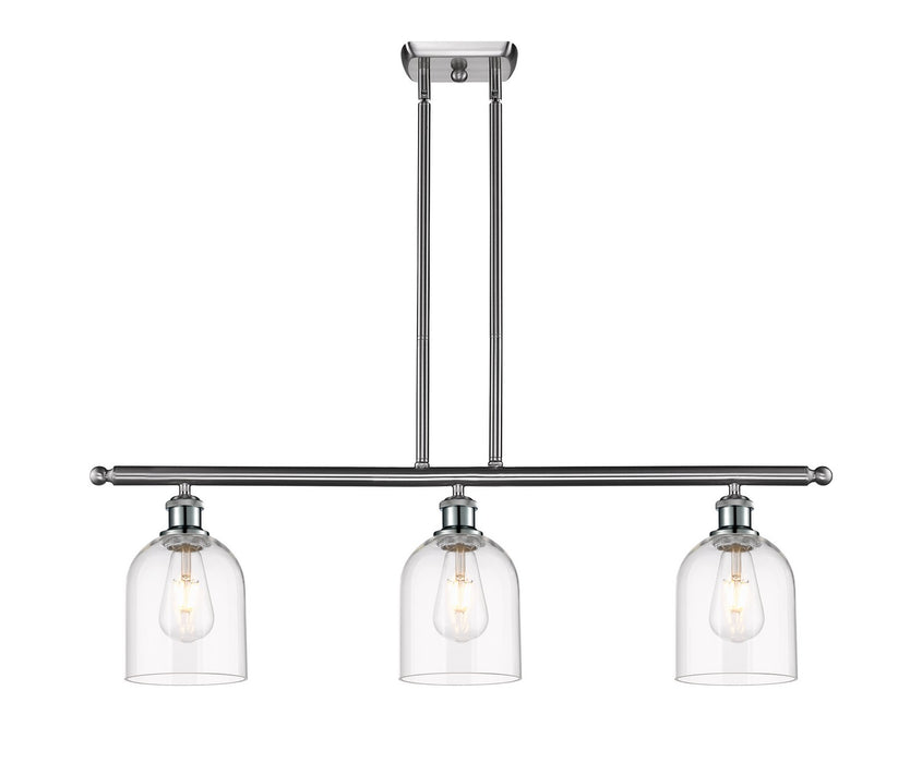 Innovations 516-3I-SN-G558-6CL Three Light Island Pendant, Brushed Satin Nickel
