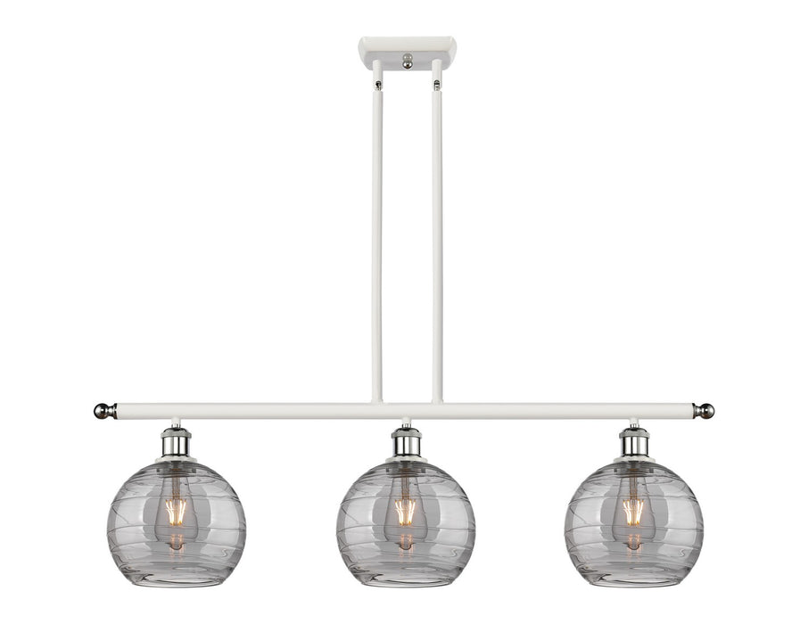 Innovations 516-3I-WPC-G1213-8SM Three Light Island Pendant, White Polished Chrome