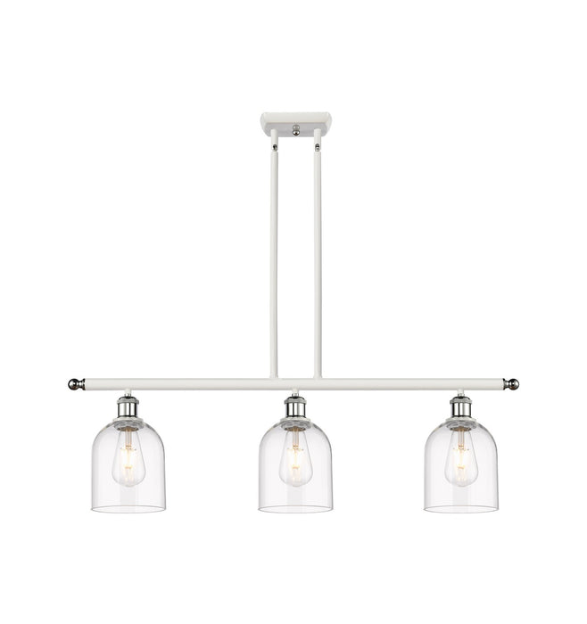 Innovations 516-3I-WPC-G558-6CL Three Light Island Pendant, White Polished Chrome
