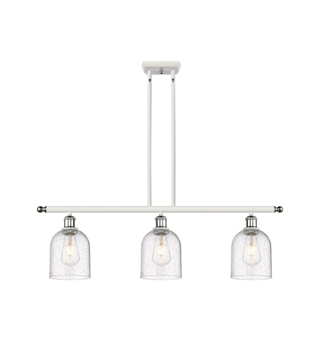 Innovations 516-3I-WPC-G558-6SDY Three Light Island Pendant, White Polished Chrome