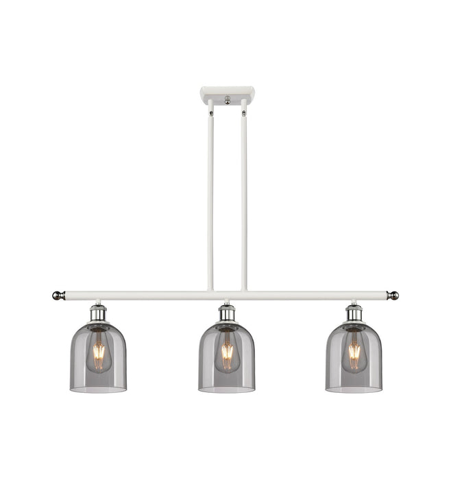 Innovations 516-3I-WPC-G558-6SM Three Light Island Pendant, White Polished Chrome
