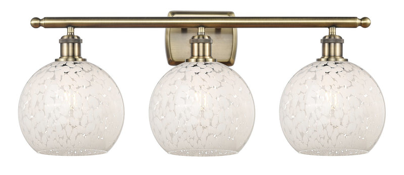 Innovations 516-3W-AB-G1216-8WM LED Bath Vanity, Antique Brass