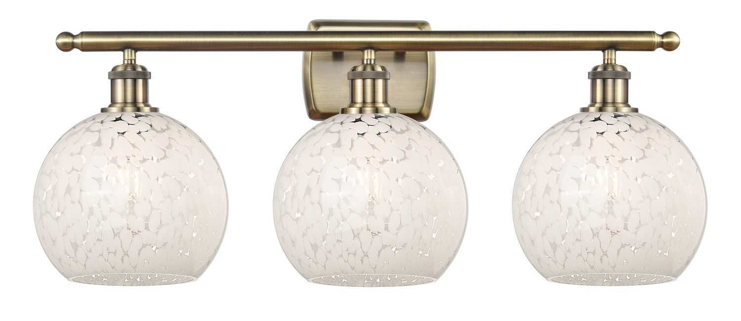 Innovations 516-3W-AB-G1216-8WM LED Bath Vanity, Antique Brass