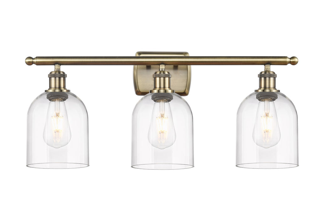 Innovations 516-3W-AB-G558-6CL Three Light Bath Vanity, Antique Brass
