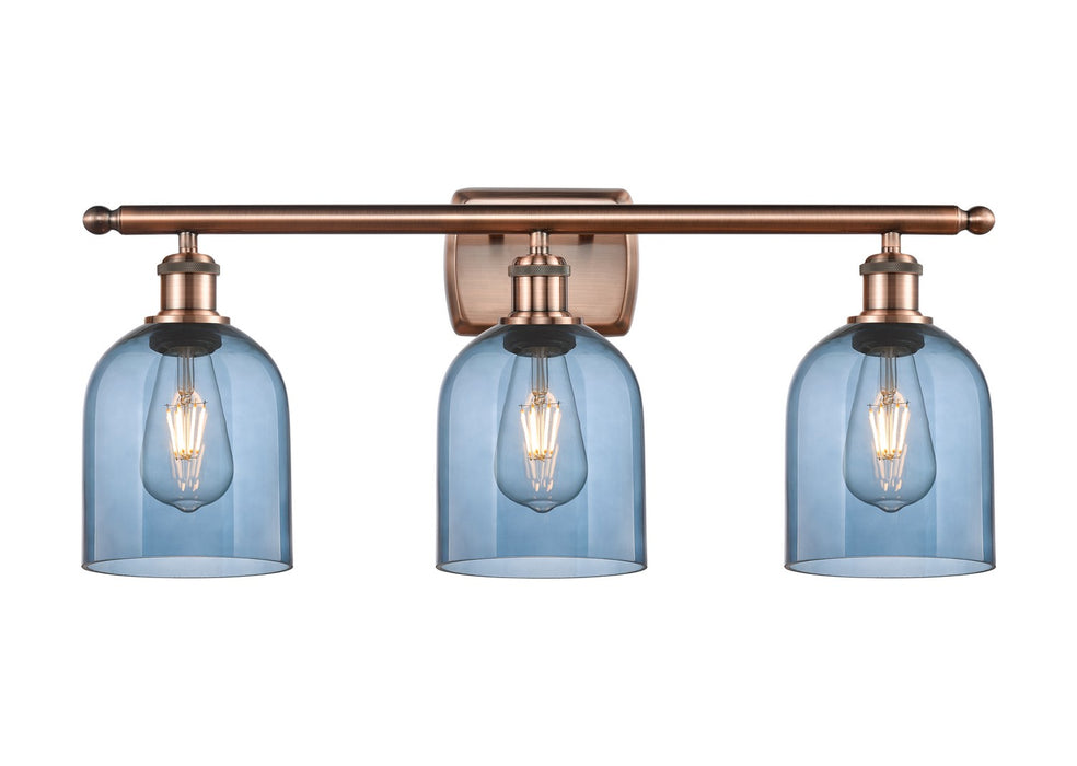 Innovations 516-3W-AC-G558-6BL Three Light Bath Vanity, Antique Copper