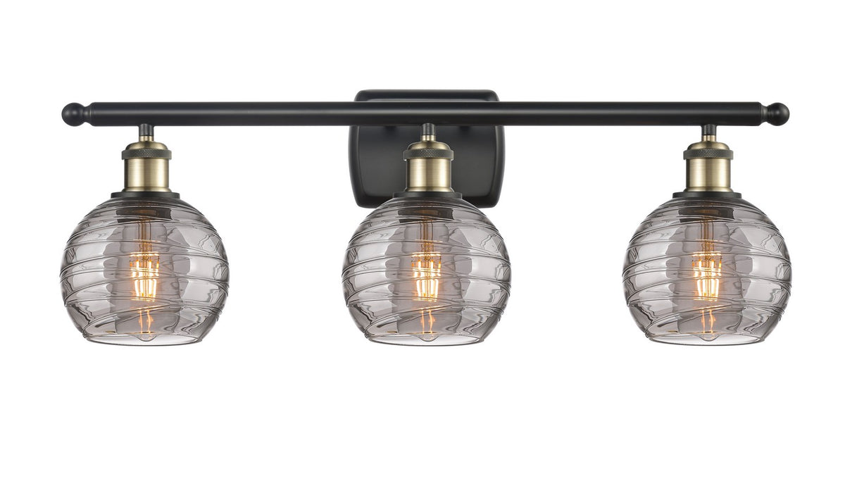 Innovations 516-3W-BAB-G1213-6SM Three Light Bath Vanity, Black Antique Brass