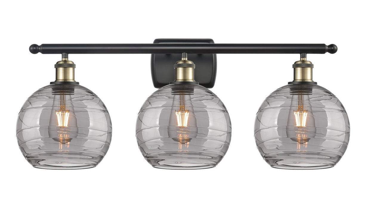 Innovations 516-3W-BAB-G1213-8SM Three Light Bath Vanity, Black Antique Brass