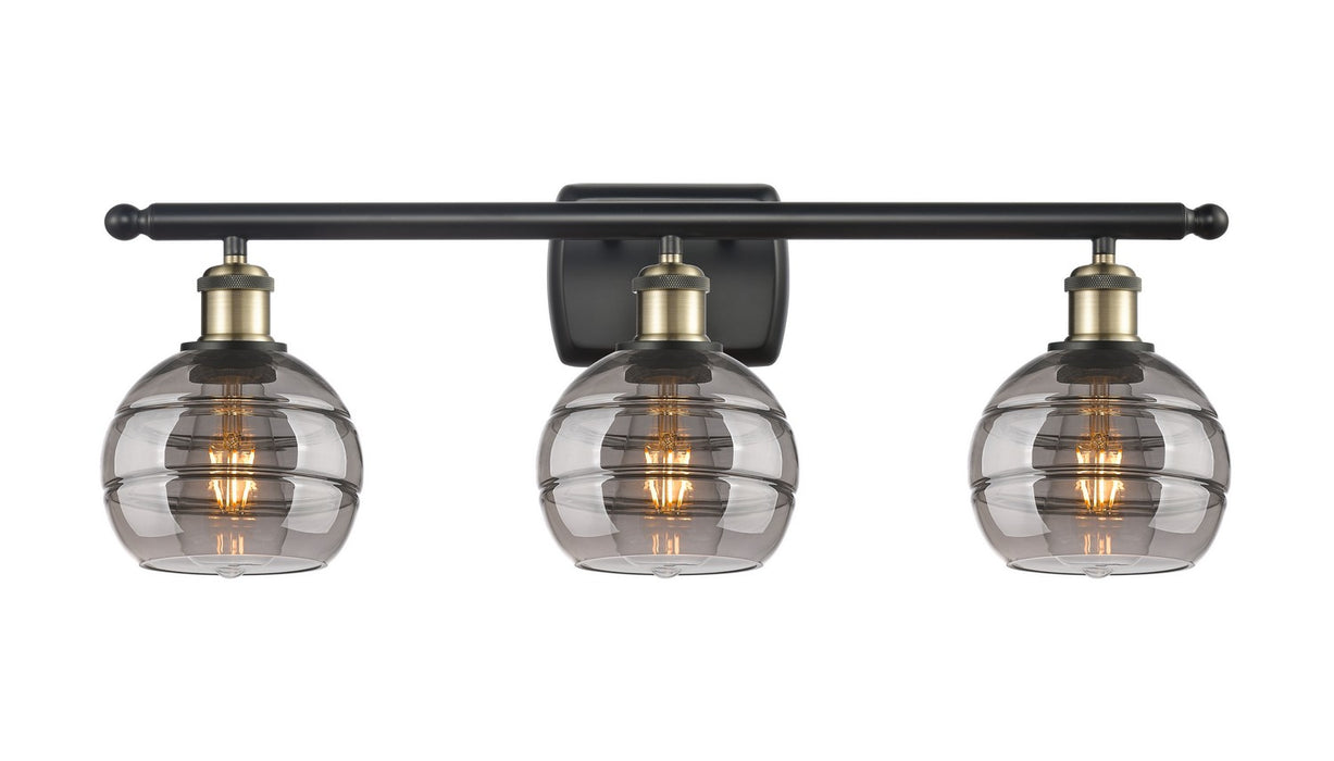 Innovations 516-3W-BAB-G556-6SM Three Light Bath Vanity, Black Antique Brass