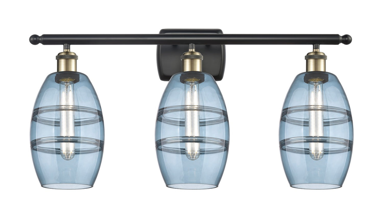 Innovations 516-3W-BAB-G557-6BL Three Light Bath Vanity, Black Antique Brass