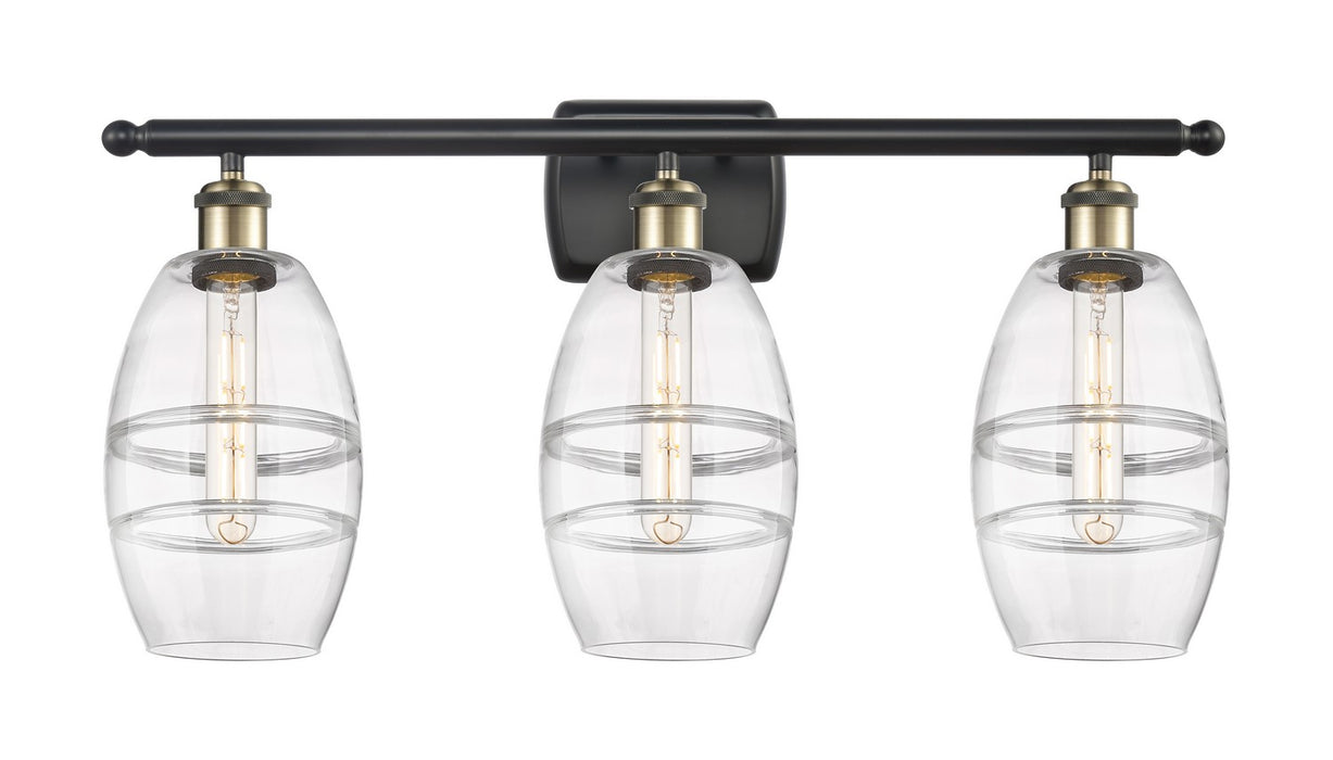 Innovations 516-3W-BAB-G557-6CL Three Light Bath Vanity, Black Antique Brass
