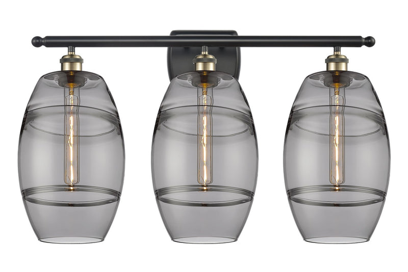 Innovations 516-3W-BAB-G557-8SM Three Light Bath Vanity, Black Antique Brass
