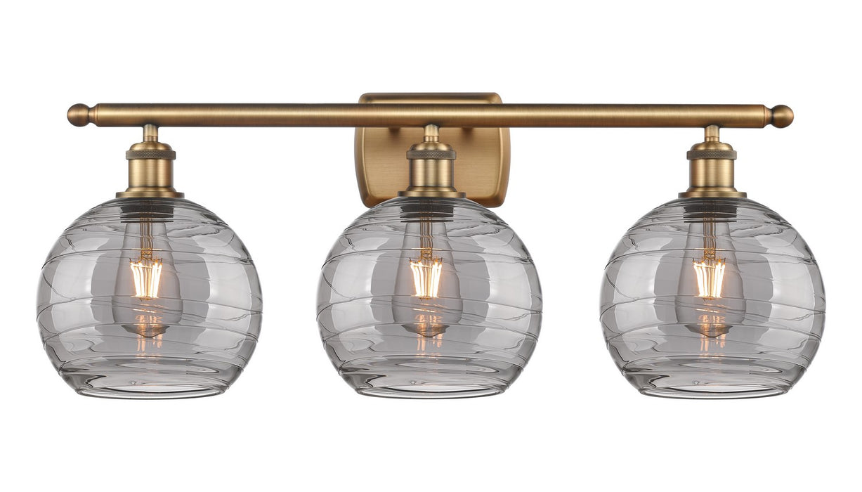 Innovations 516-3W-BB-G1213-8SM Three Light Bath Vanity, Brushed Brass