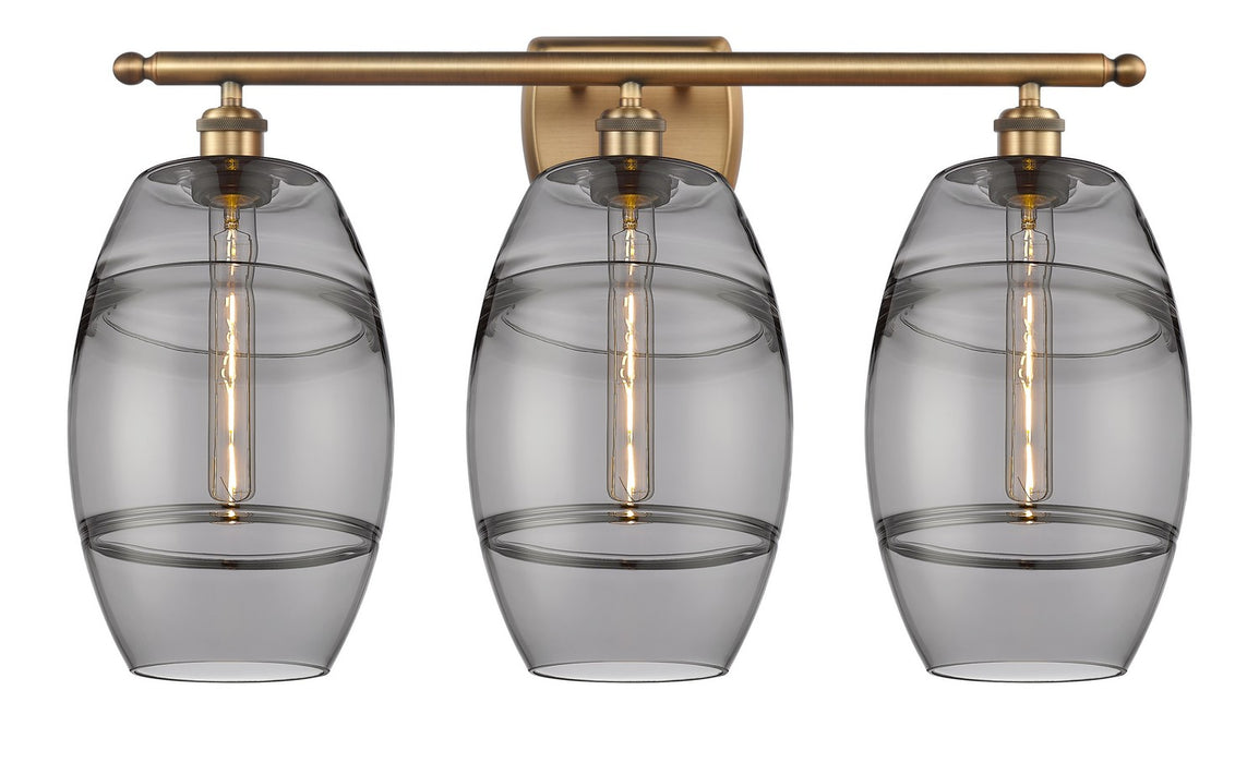 Innovations 516-3W-BB-G557-8SM Three Light Bath Vanity, Brushed Brass