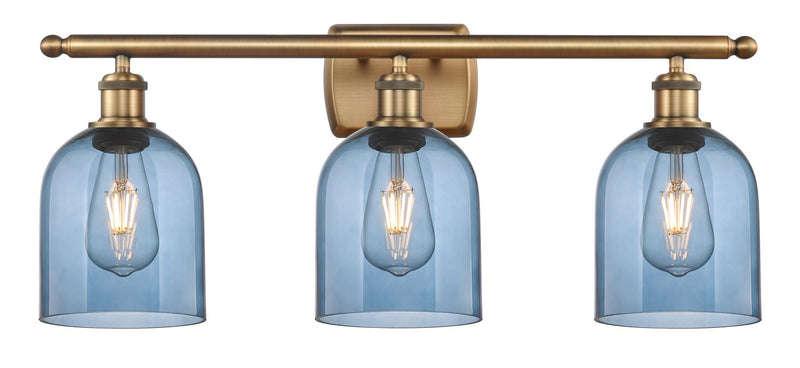Innovations 516-3W-BB-G558-6BL Three Light Bath Vanity, Brushed Brass