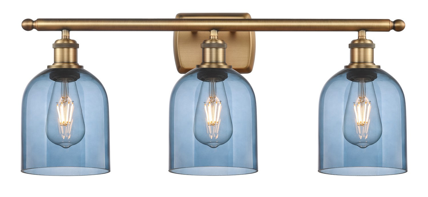 Innovations 516-3W-BB-G558-6BL Three Light Bath Vanity, Brushed Brass