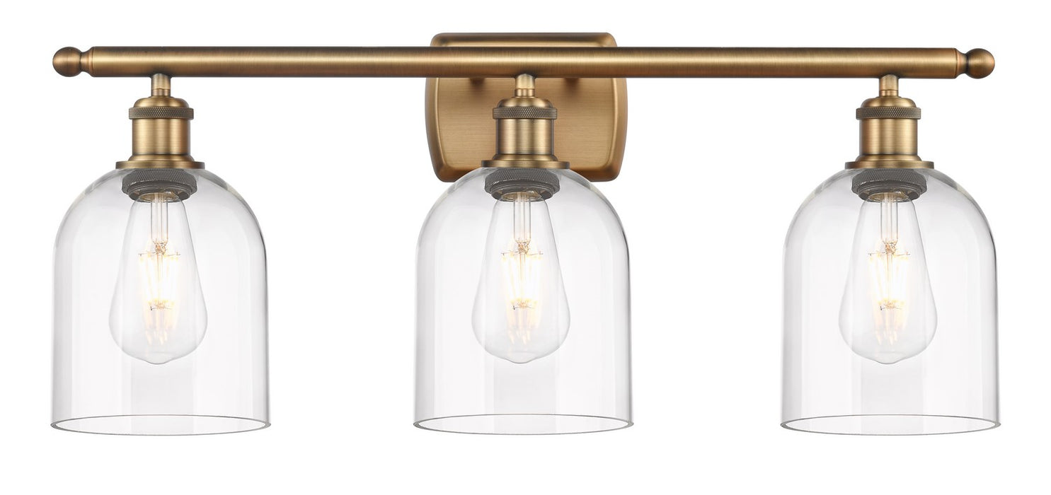 Innovations 516-3W-BB-G558-6CL Three Light Bath Vanity, Brushed Brass
