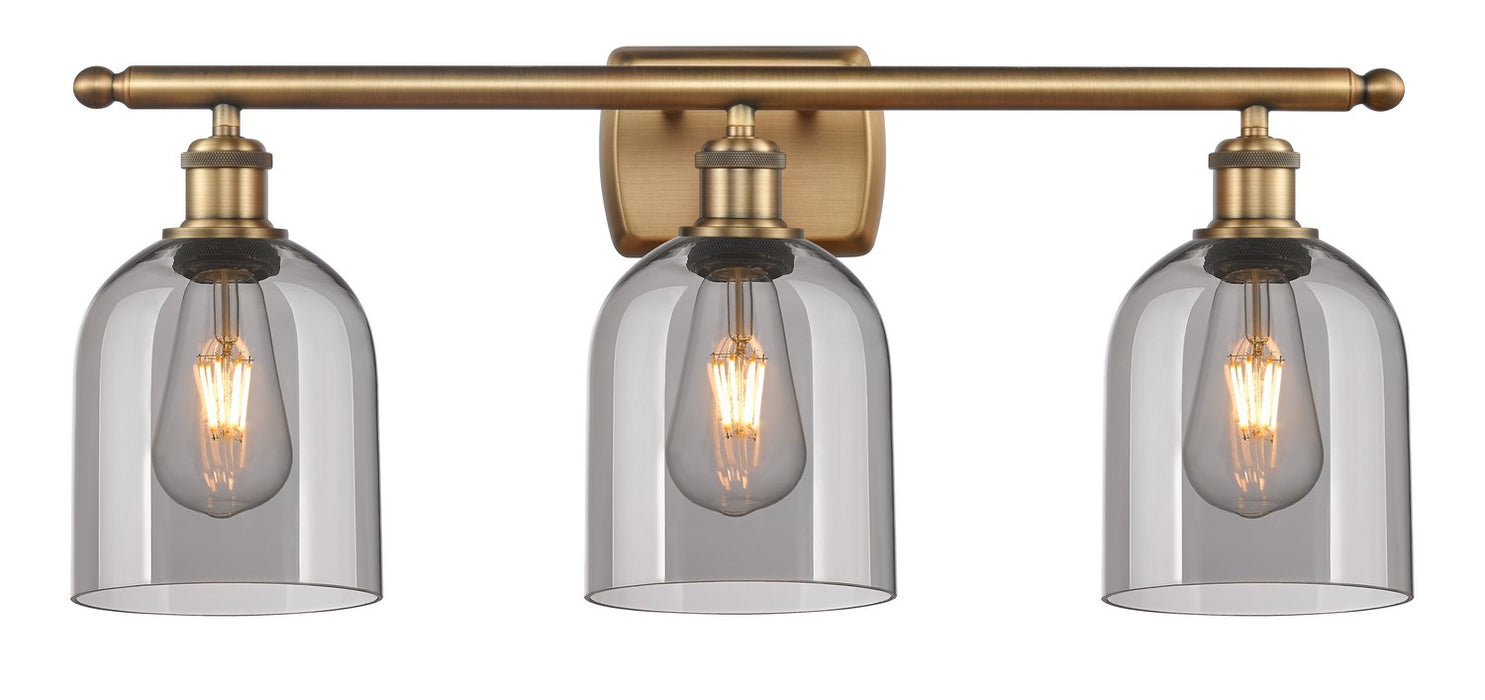 Innovations 516-3W-BB-G558-6SM Three Light Bath Vanity, Brushed Brass
