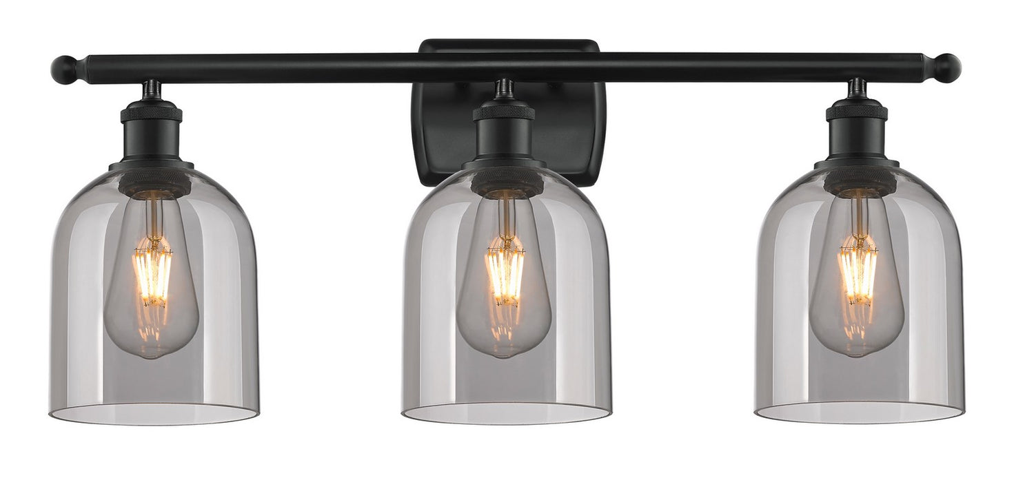 Innovations 516-3W-BK-G558-6SM Three Light Bath Vanity, Matte Black