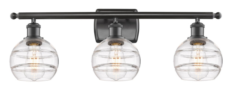 Innovations 516-3W-OB-G556-6CL Three Light Bath Vanity, Oil Rubbed Bronze