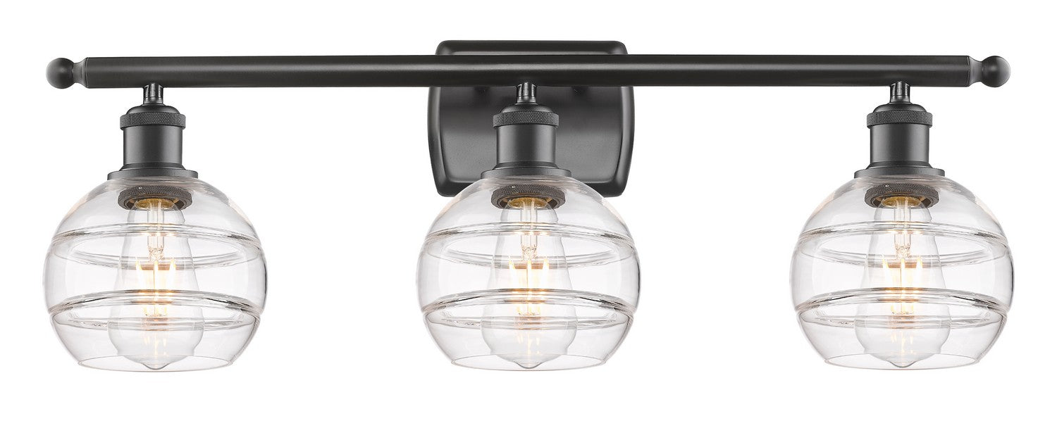 Innovations 516-3W-OB-G556-6CL Three Light Bath Vanity, Oil Rubbed Bronze