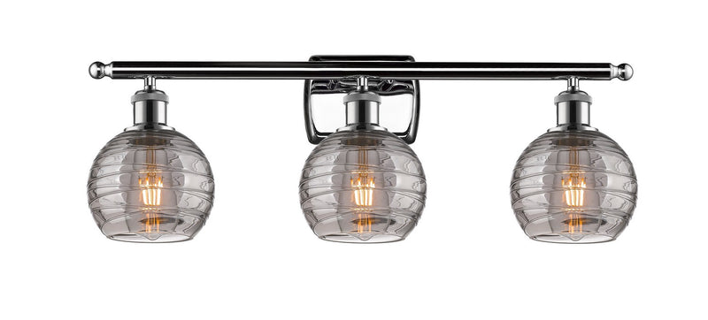 Innovations 516-3W-PC-G1213-6SM Three Light Bath Vanity, Polished Chrome