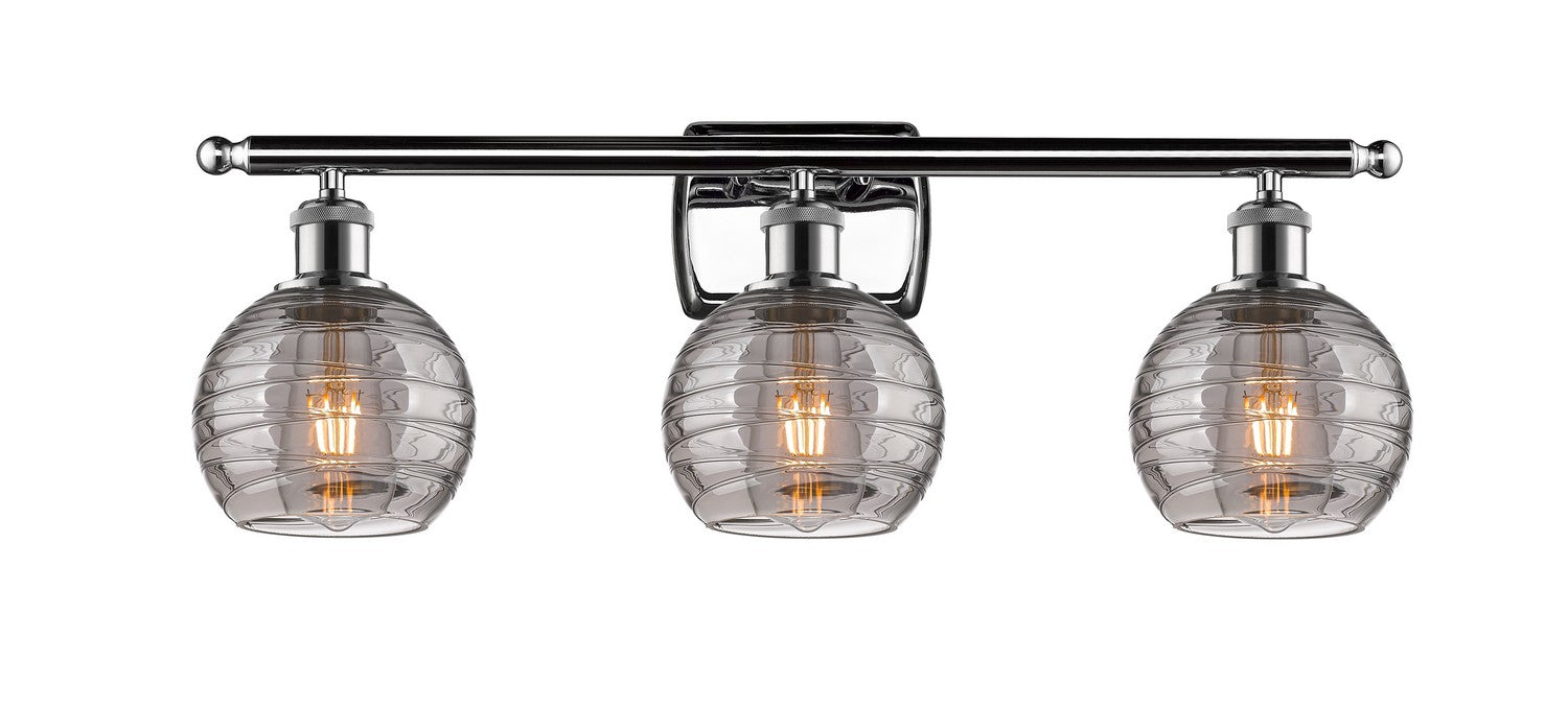 Innovations 516-3W-PC-G1213-6SM Three Light Bath Vanity, Polished Chrome