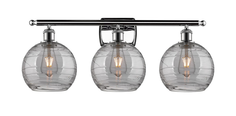 Innovations 516-3W-PC-G1213-8SM Three Light Bath Vanity, Polished Chrome