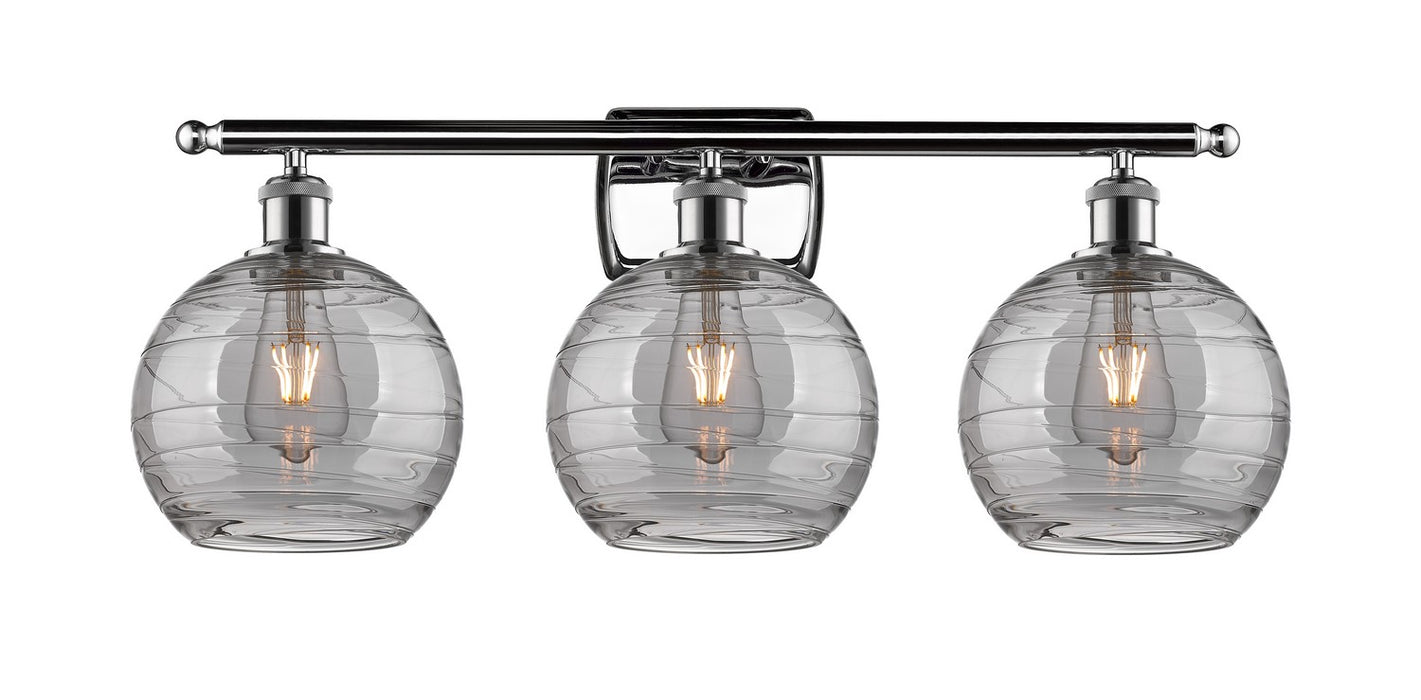 Innovations 516-3W-PC-G1213-8SM Three Light Bath Vanity, Polished Chrome