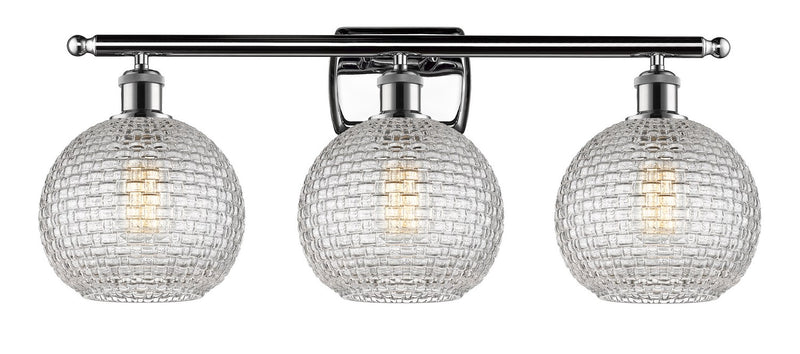 Innovations 516-3W-PC-G122C-8CL Three Light Bath Vanity, Polished Chrome
