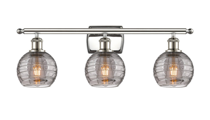 Innovations 516-3W-PN-G1213-6SM Three Light Bath Vanity, Polished Nickel
