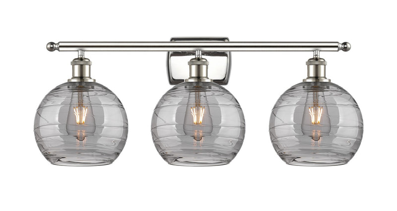Innovations 516-3W-PN-G1213-8SM Three Light Bath Vanity, Polished Nickel
